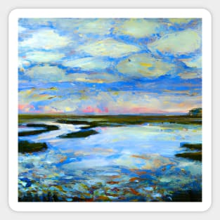 twilight tidal flats clouds Sticker